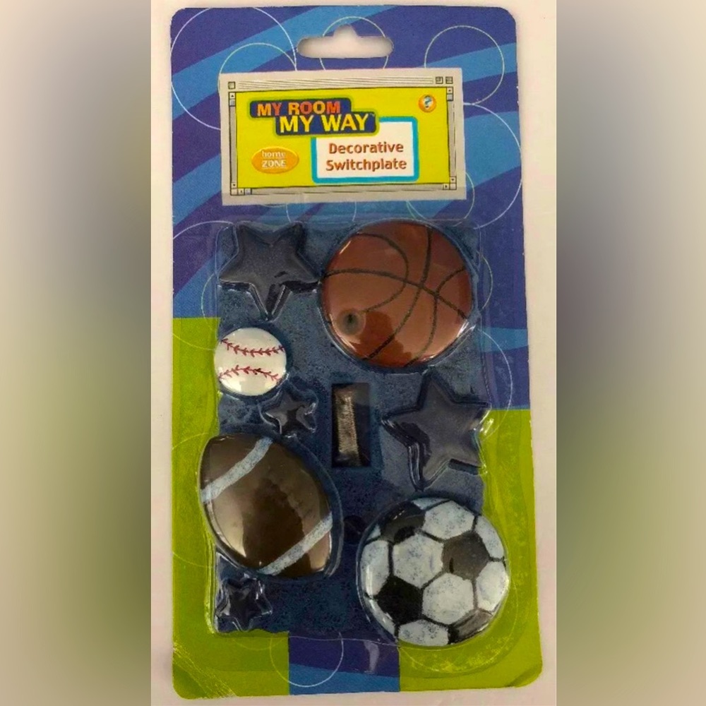 Sports Theme Single Toggle Light Switch Cover Decorative Switchplate